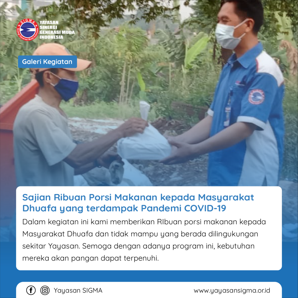 Sajian Ribuan Porsi Makanan kepada Masyarakat Dhuafa yang terdampak Pandemi COVID-19